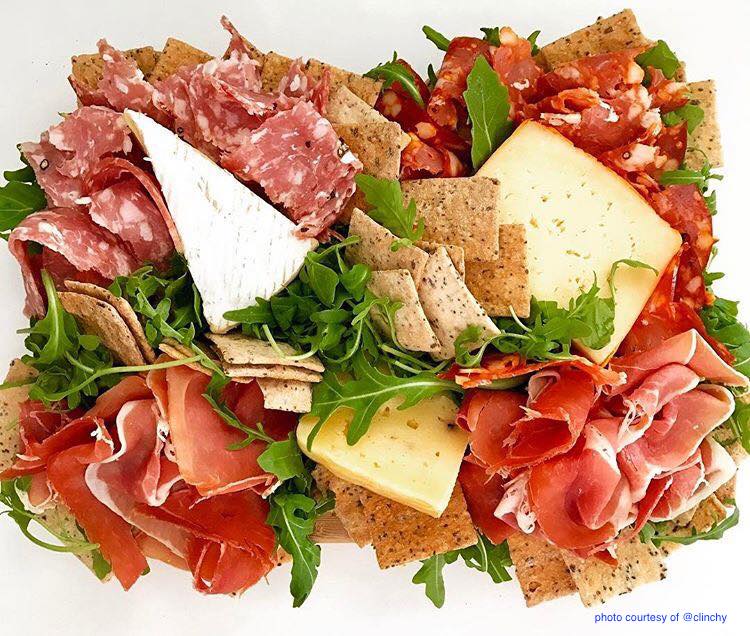 Cold meats and cheese platter