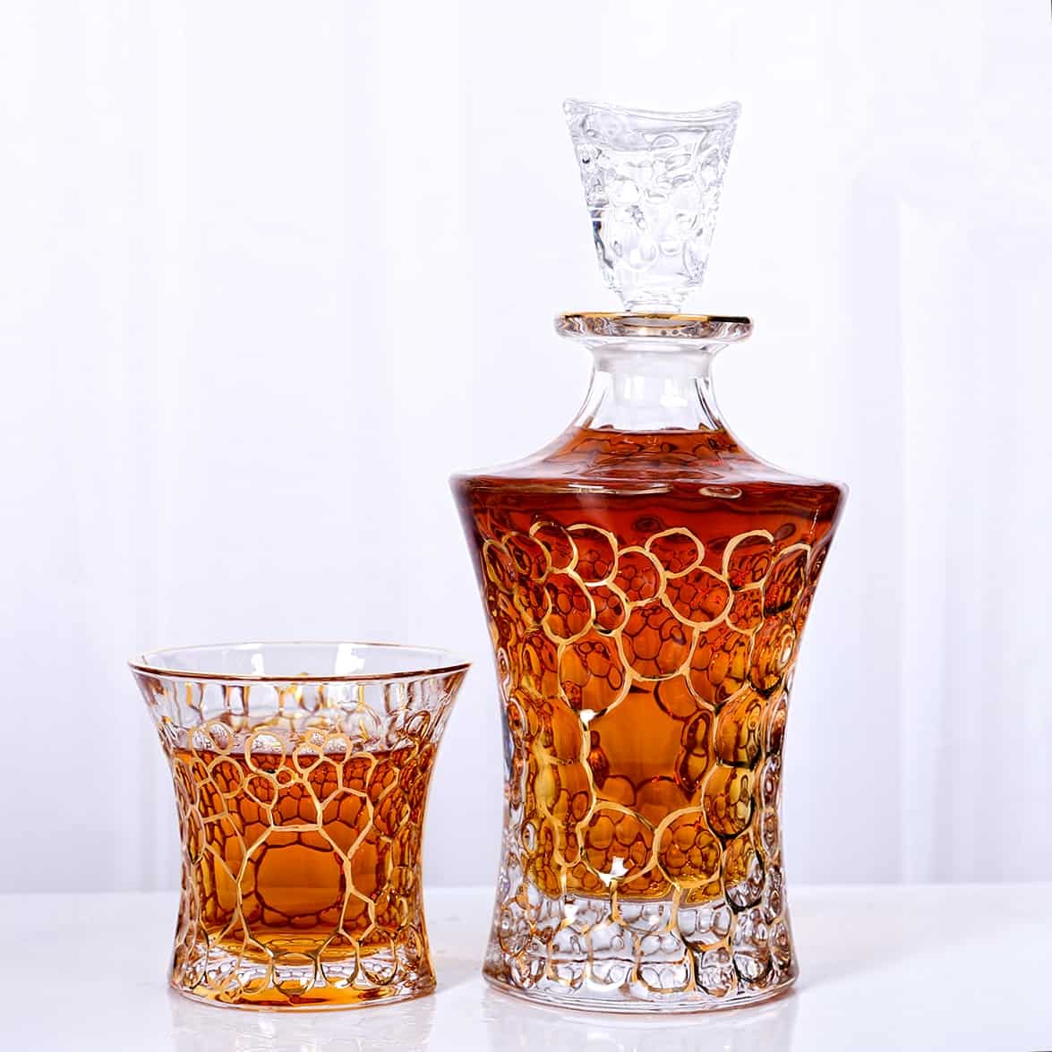 Whiskey decanter and glasses set
